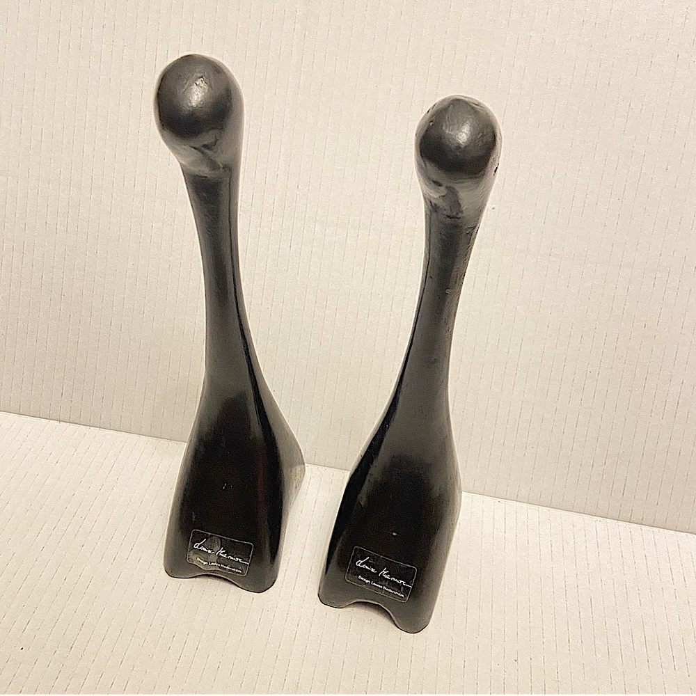 Louise Hederstrom Monochrome Art Interpretive Abstract Sculpture Lot Of 2.